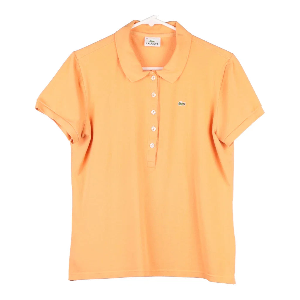 Image of Lacoste Polo Shirt - Large Orange Cotton