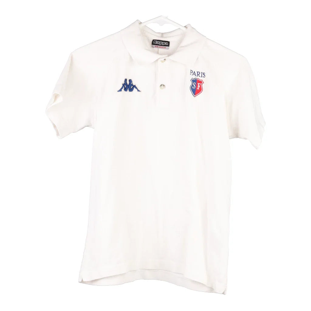 Image of Age 11-12 Paris SF Kappa Polo Shirt - XL White Cotton Blend