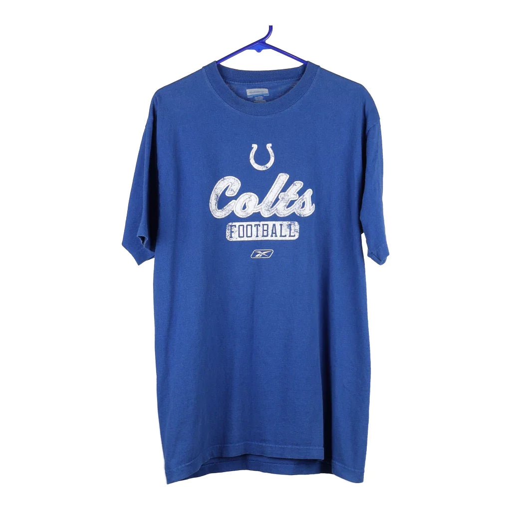 image of Indianapolis Colts Reebok NFL T-Shirt - Large Blue Cotton