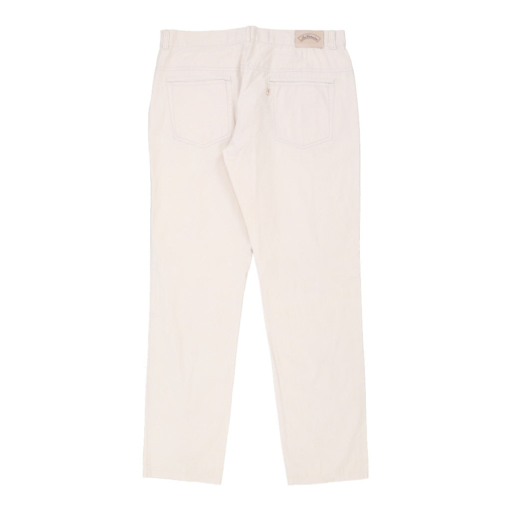 image of Les Copains Trousers - 37W 34L White Cotton