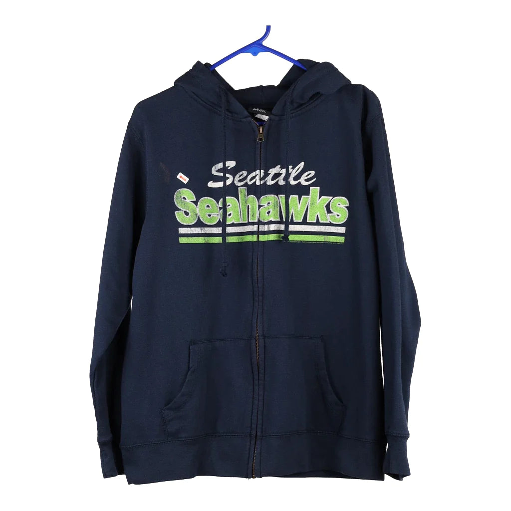 image of Seattle Seahawks Nfl NFL Hoodie - Large Navy Cotton Blend