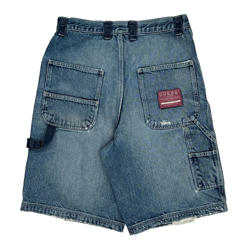 image of Guess Carpenter Shorts - 31W 11L Blue Cotton