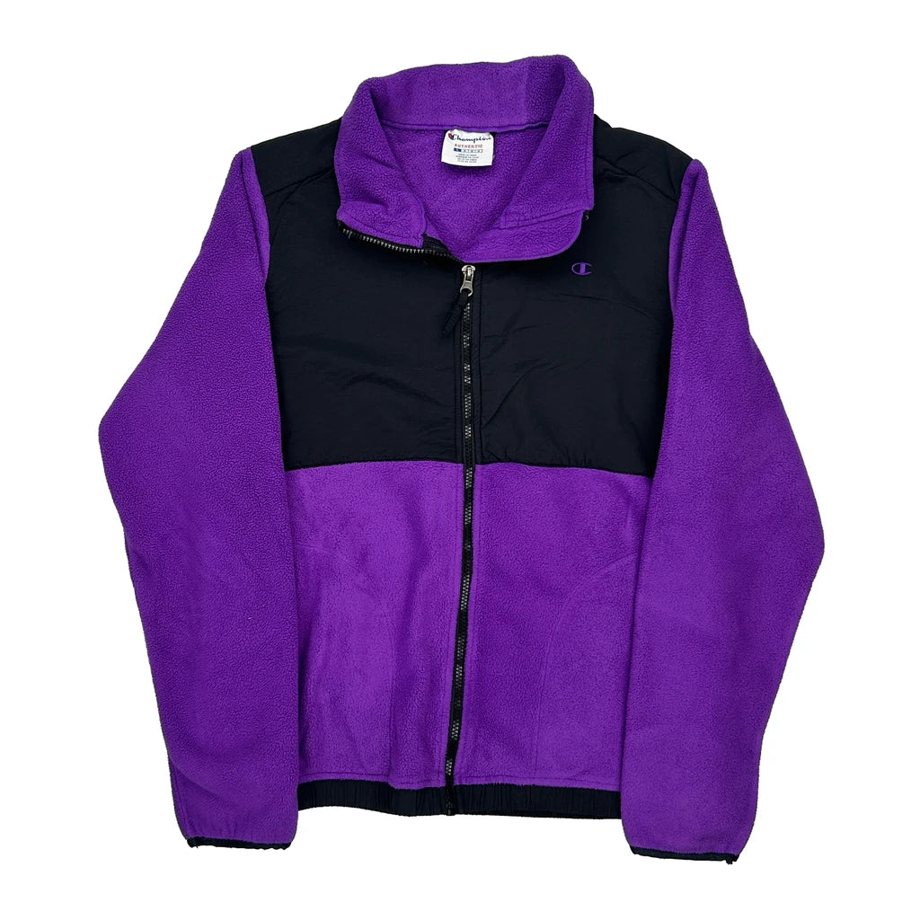 image of Champion Fleece Jacket - Large Purple Polyester
