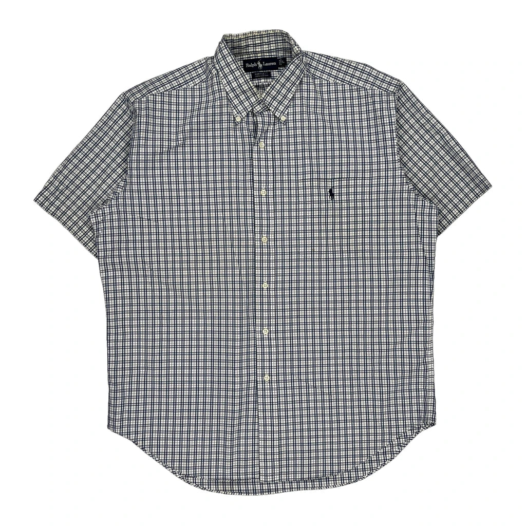 image of Bartlett Ralph Lauren Checked Short Sleeve Shirt - Large Blue Cotton