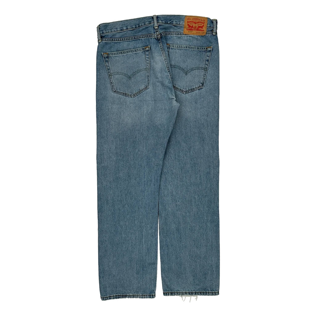image of 505 Levis Jeans - 34W 29L Light Wash Denim