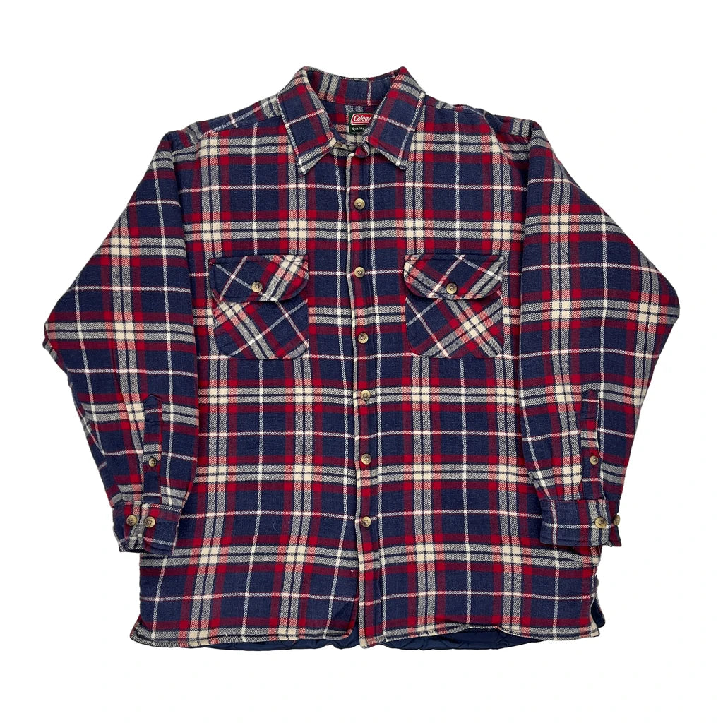image of Coleman Checked Flannel Shirt - Medium Multicoloured Cotton