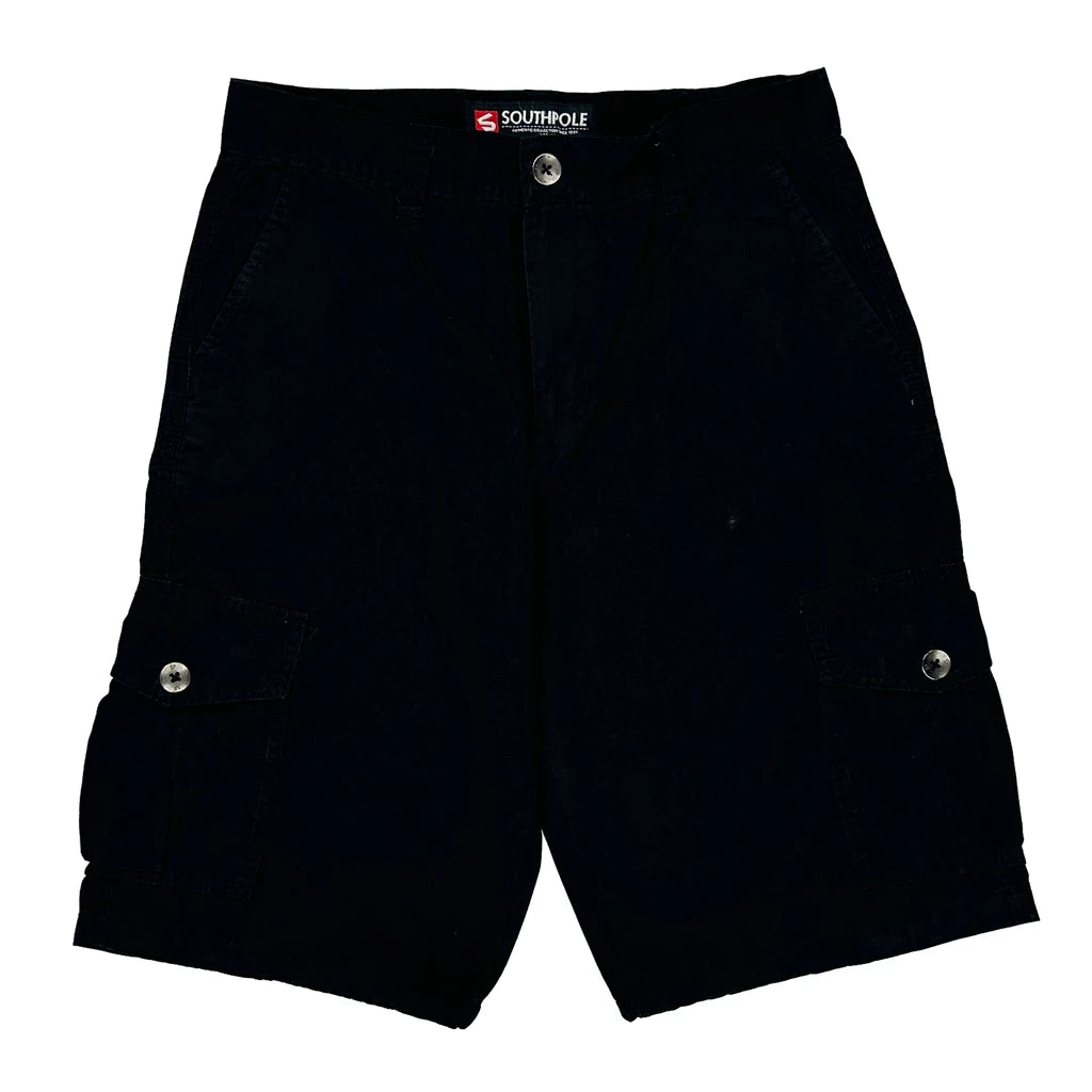 image of Southpole Cargo Shorts - 32″ Waist Black Cotton