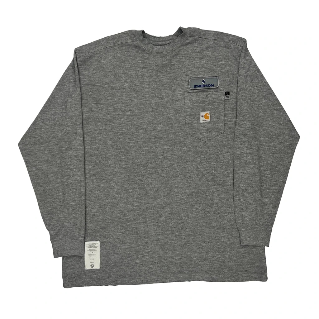 image of Carhartt Long Sleeve T-Shirt - XL Grey Cotton