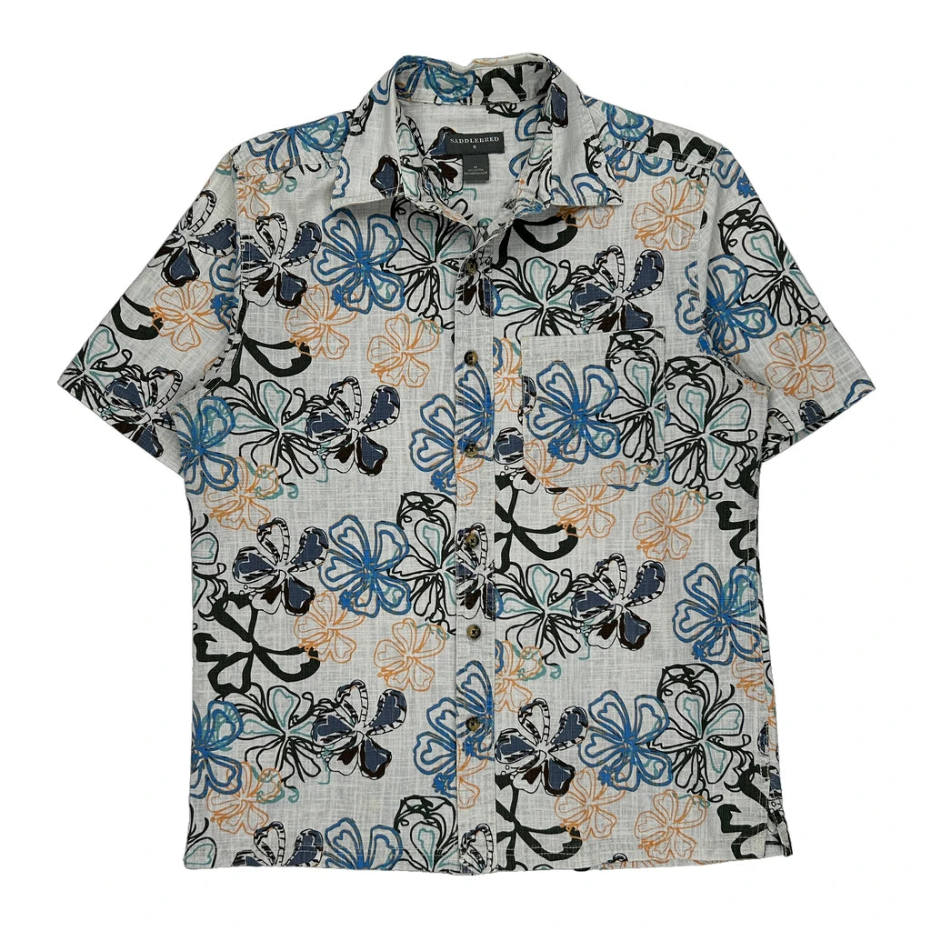 image of Saddlebred Hawaiian Shirt - Medium Multicoloured Cotton
