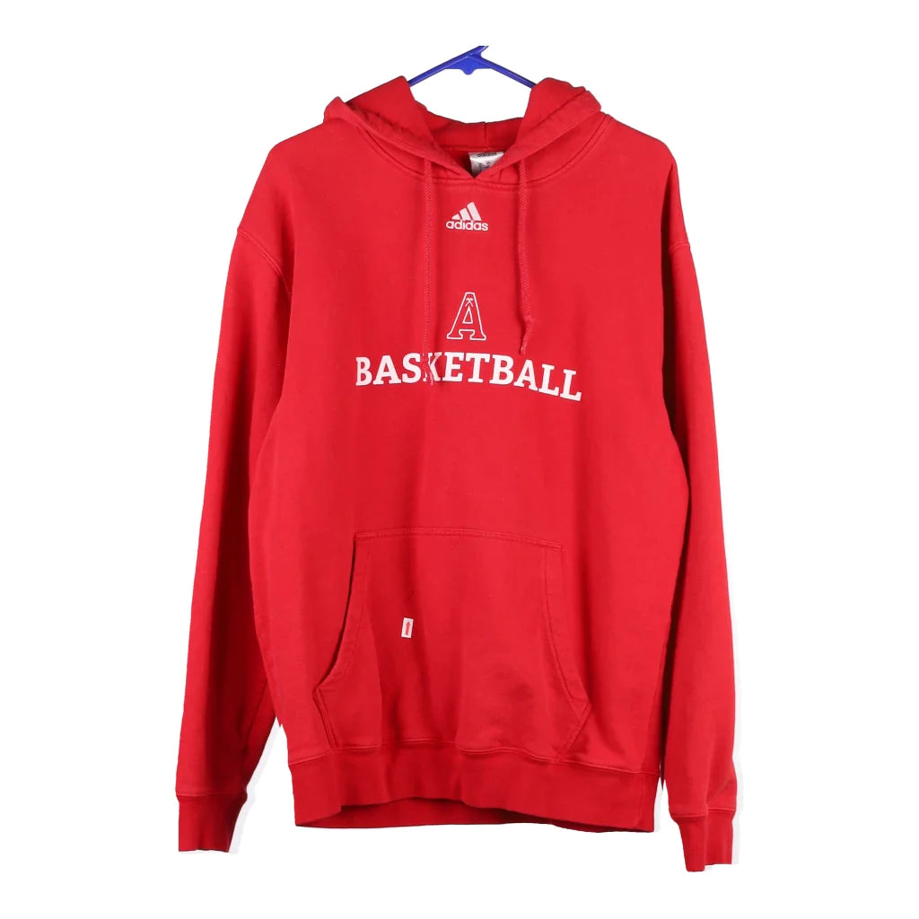 image of A Basketball Adidas Hoodie - Medium Red Cotton Blend