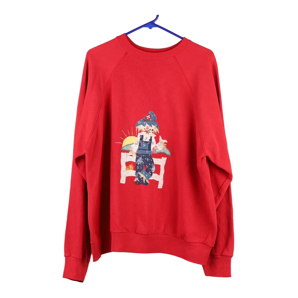 image of Tultex Graphic Sweatshirt - XL Red Cotton Blend