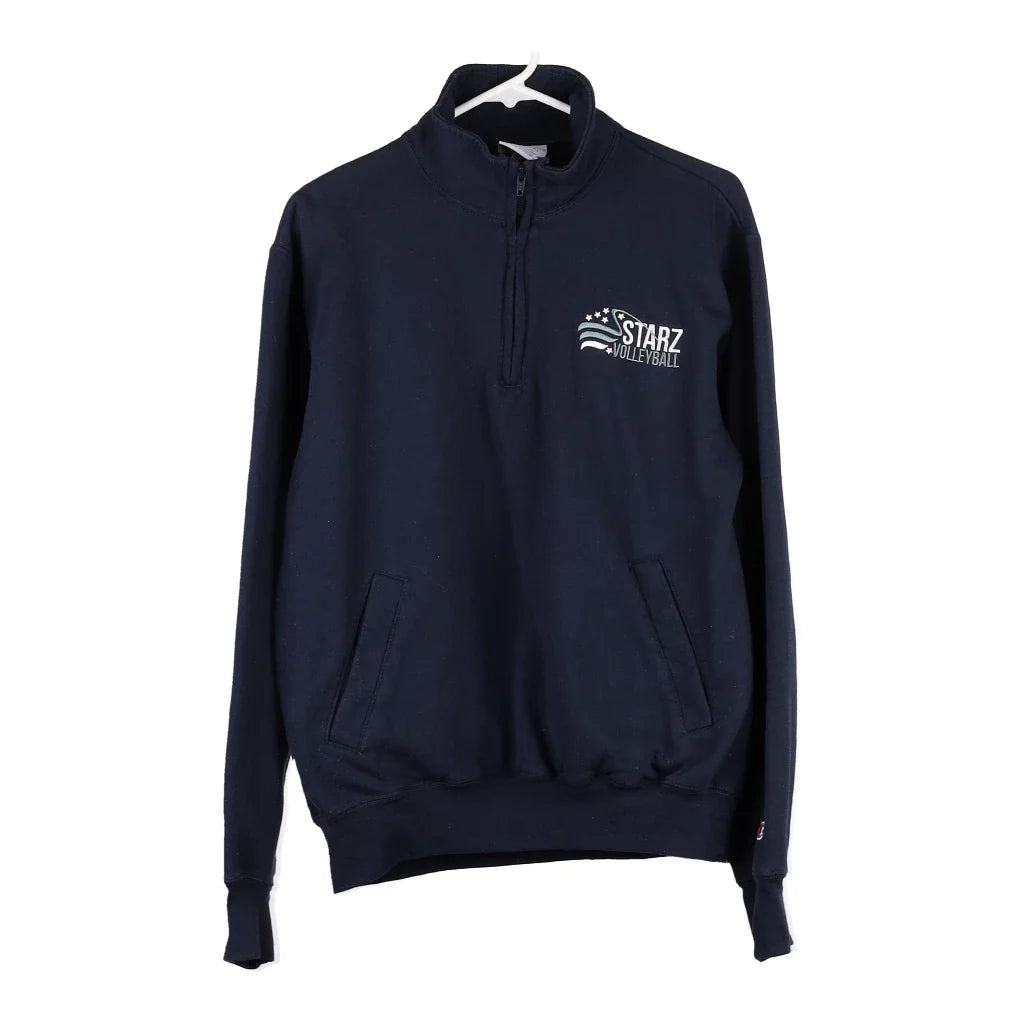 image of Starz Volleyba;; Champion 1/4 Zip - Medium Navy Cotton Blend