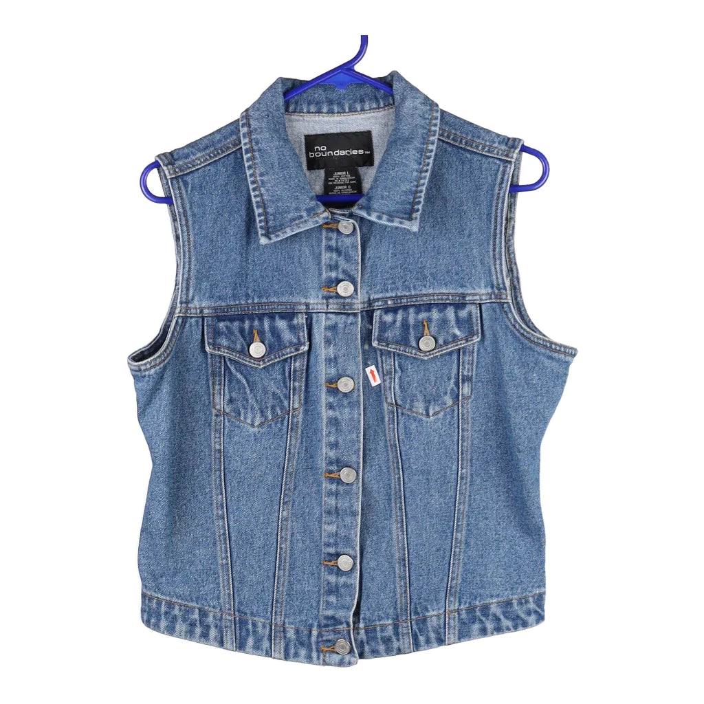 image of Age 12-14 No Boundaries Denim Gilet - Large Blue Cotton