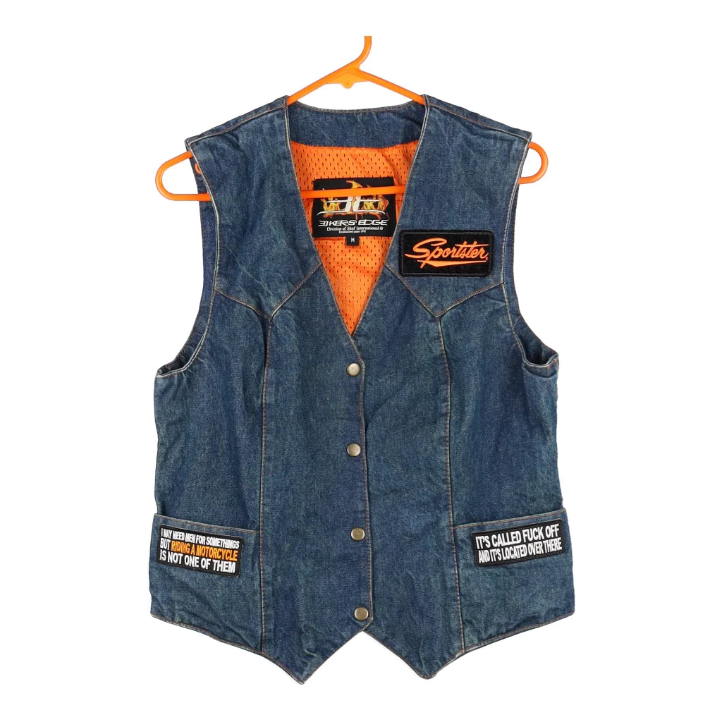 image of Bikers Edge Denim Jacket - Medium Blue Cotton