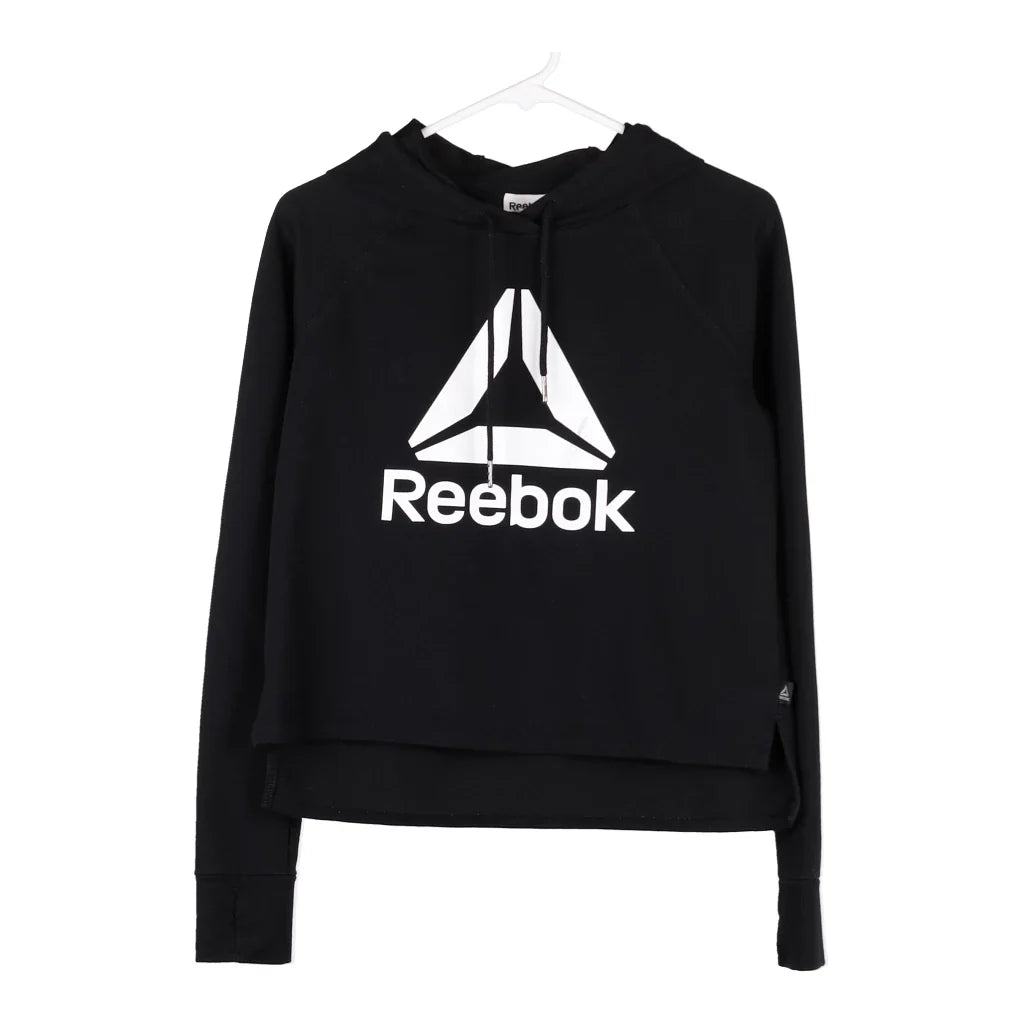 image of Reebok Spellout Hoodie - XS Black Cotton Blend