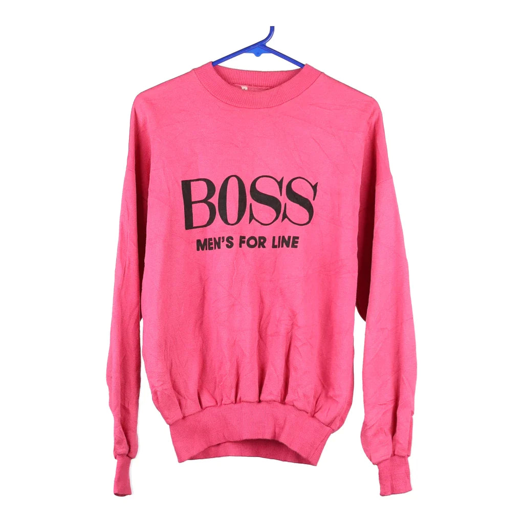 image of Bootleg Boss Sweatshirt - Medium Pink Cotton Blend