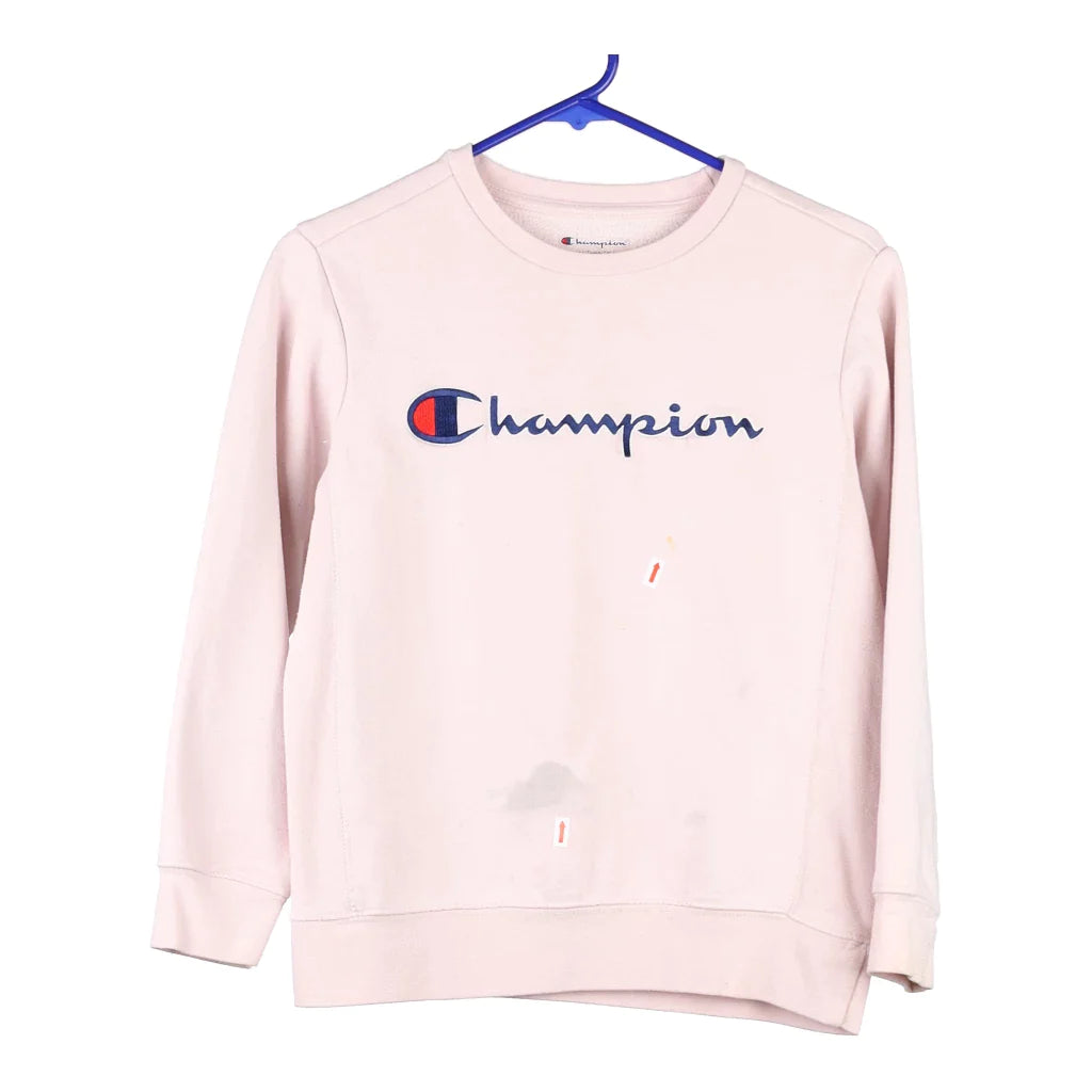 image of 8-10 Years Champion Sweatshirt - Small Pink Cotton Blend