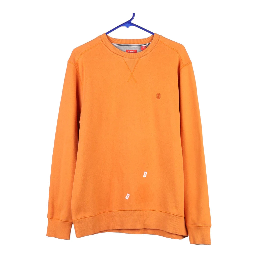 image of Izod Sweatshirt - Medium Orange Cotton Blend