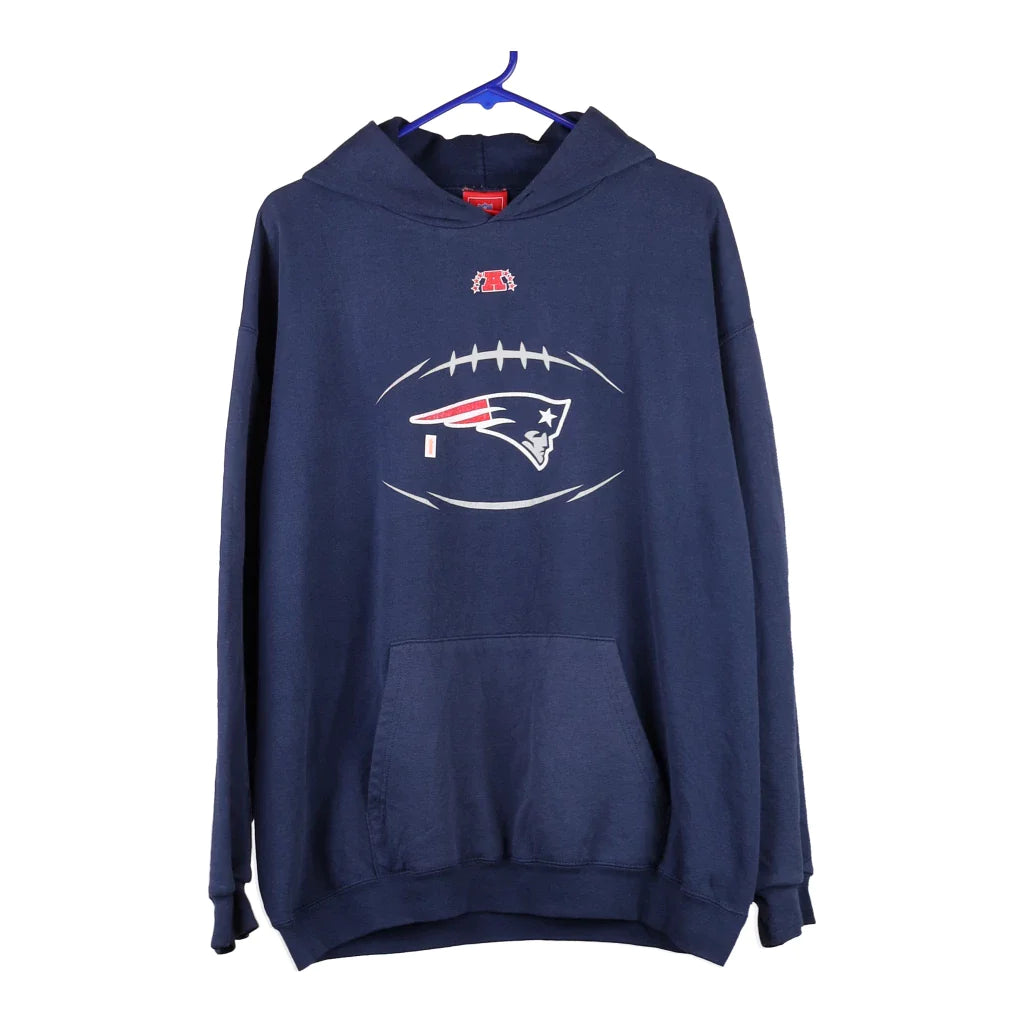 image of New England Patriots Nfl Hoodie - Large Blue Cotton Blend