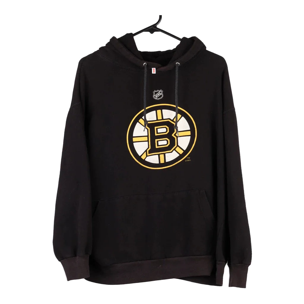 Image of Boston Bruins Reebok NHL Hoodie - Large Black Cotton Blend