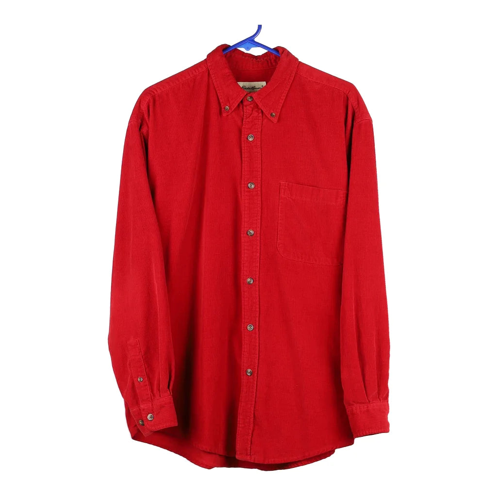 Image of Eddie Bauer Cord Shirt - Medium Red Cotton