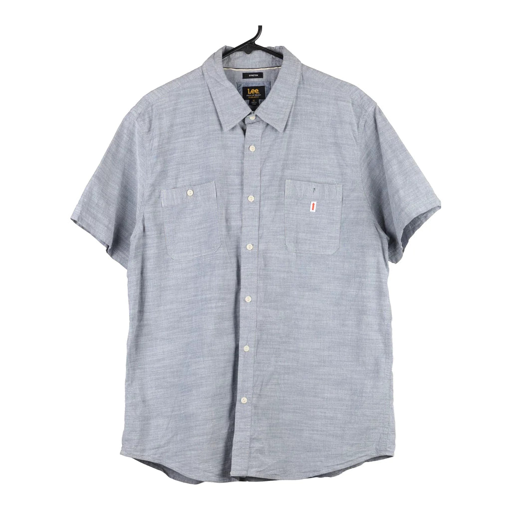 image of Lee Short Sleeve Shirt - XL Blue Cotton