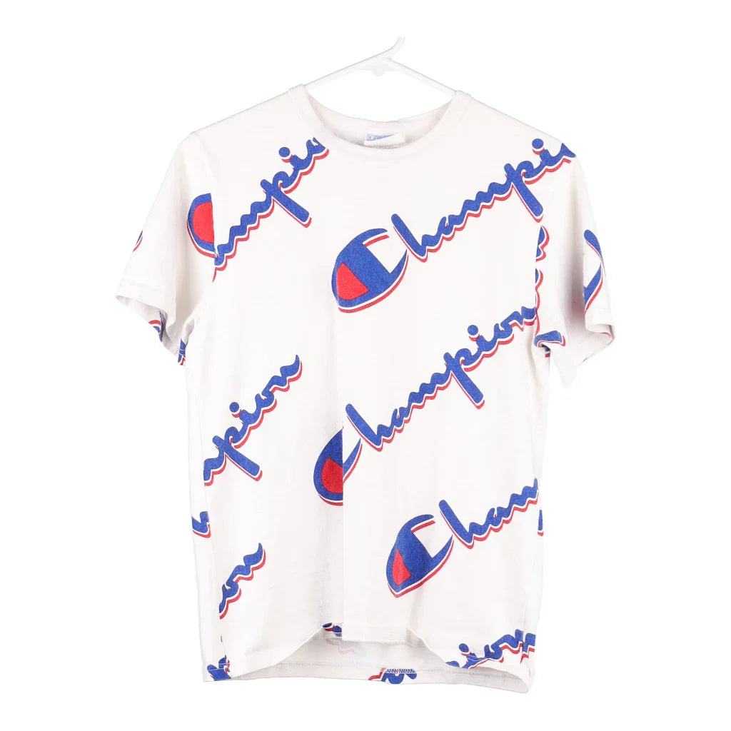 image of Champion Spellout T-Shirt - Small White Cotton