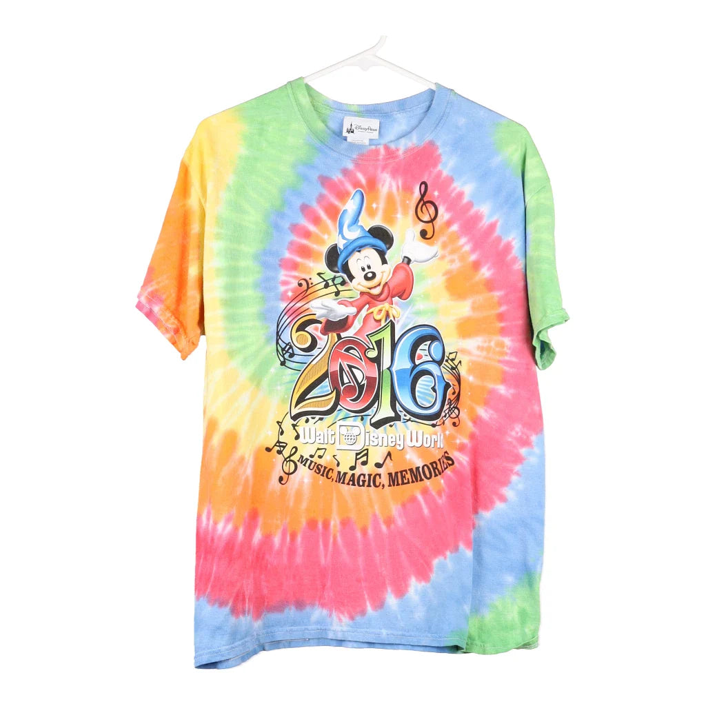 Image of 2016 Disney Tie-Dye T-Shirt - Large Multicoloured Cotton