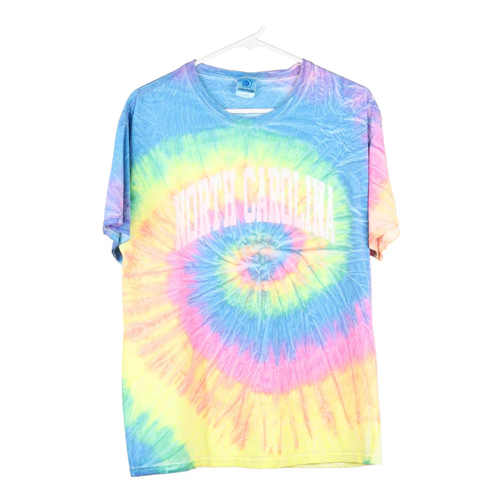 Image of North Carolina Colortone Tie-Dye T-Shirt - Large Multicoloured Cotton