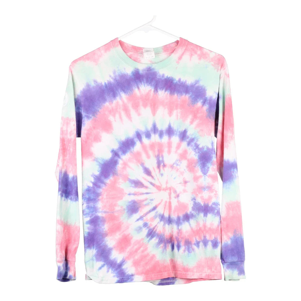 image of Gildan Tie-Dye Long Sleeve T-Shirt - Small Multicoloured Cotton