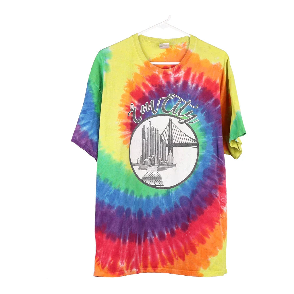 image of Em City Port & Company Tie-Dye T-Shirt - XL Multicoloured Cotton