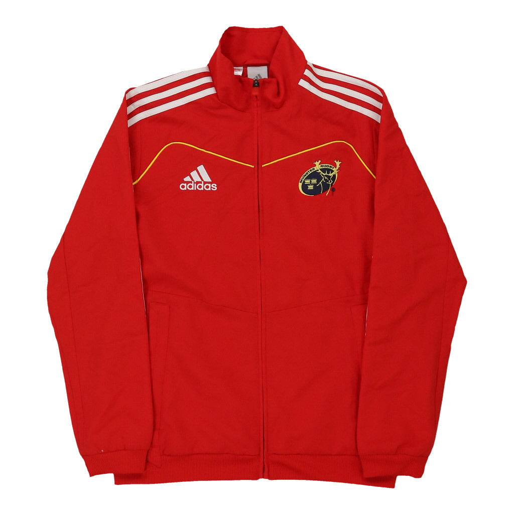 Image of Age 12-14, Munster Rugby Adidas Tracksuit - Large Red Polyester