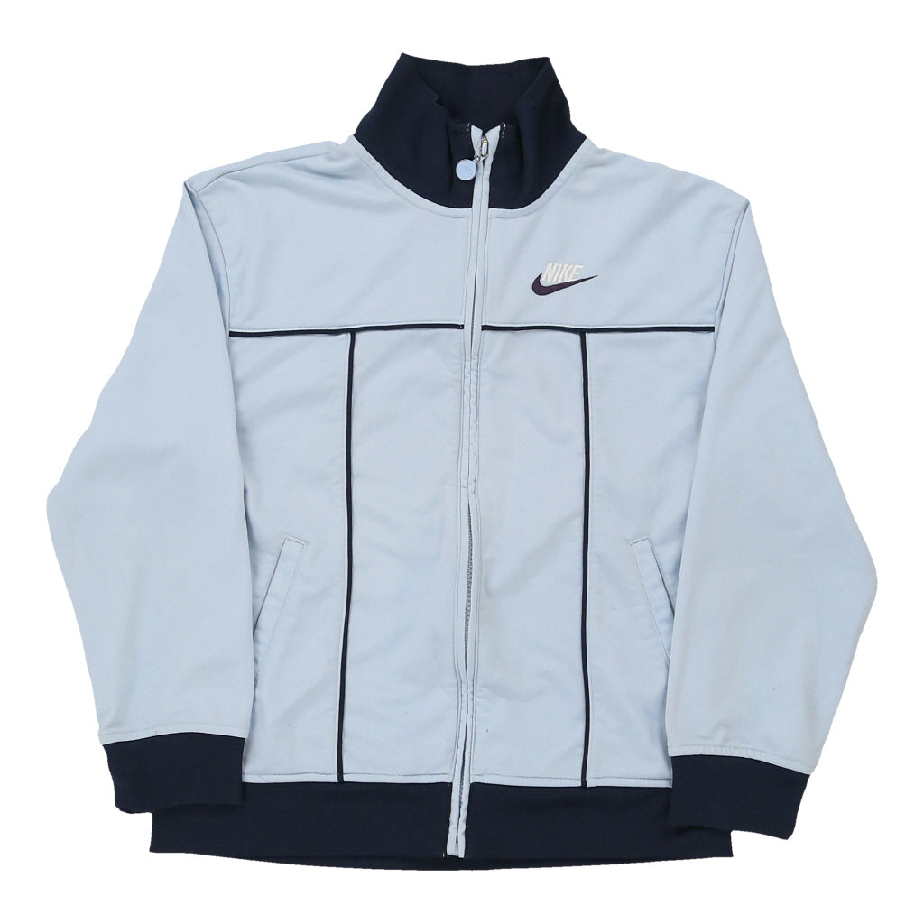 image of Age 8-10 Nike Track Jacket - Small Blue Polyester