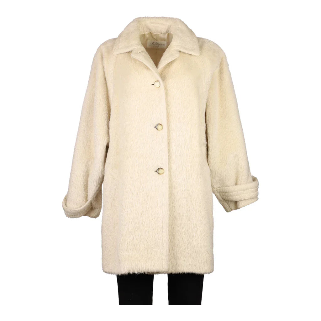 image of 80s Les Copains Coat - 2XL Cream Alpaca