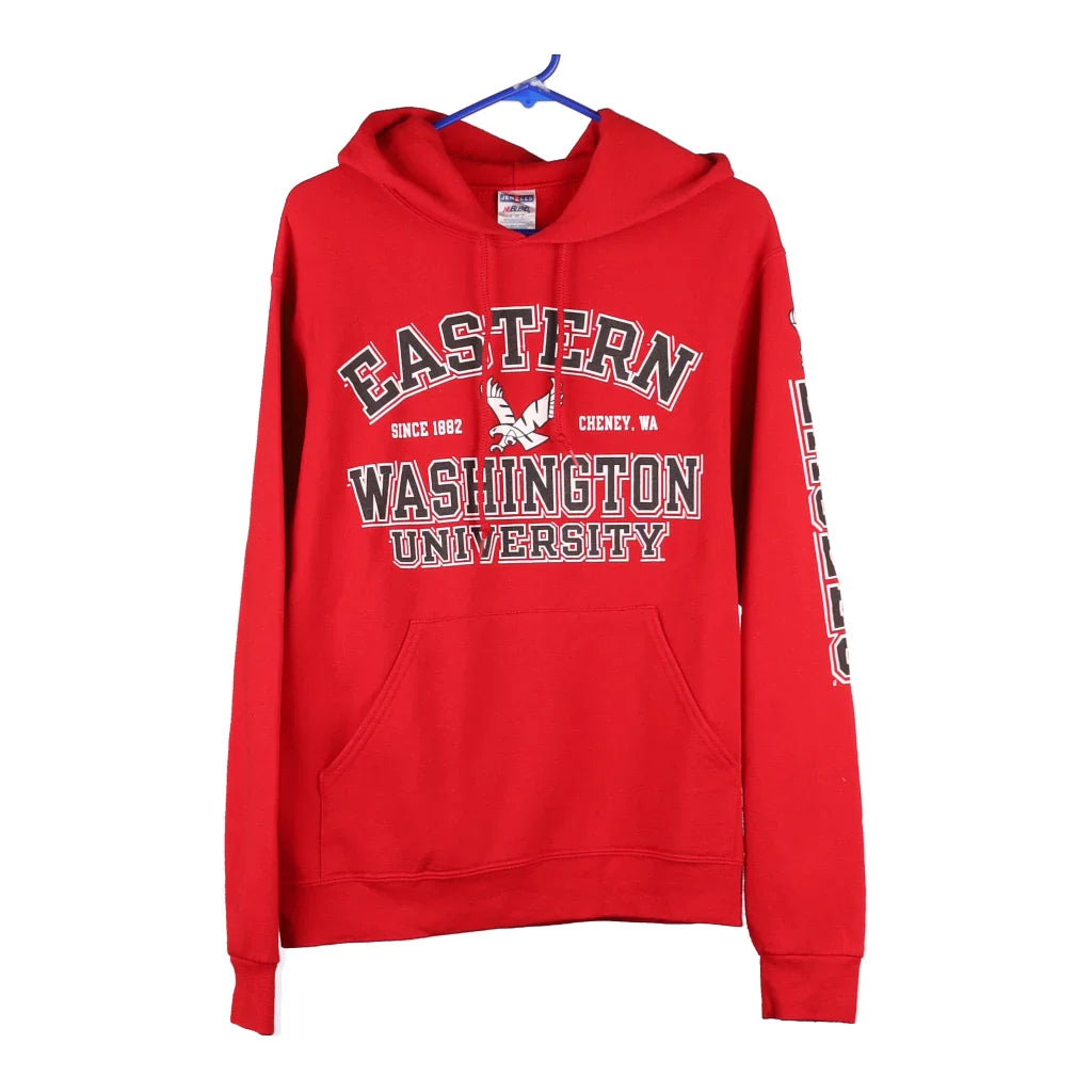 image of Eastern Washington University Jerzees College Hoodie - Small Red Cotton Blend