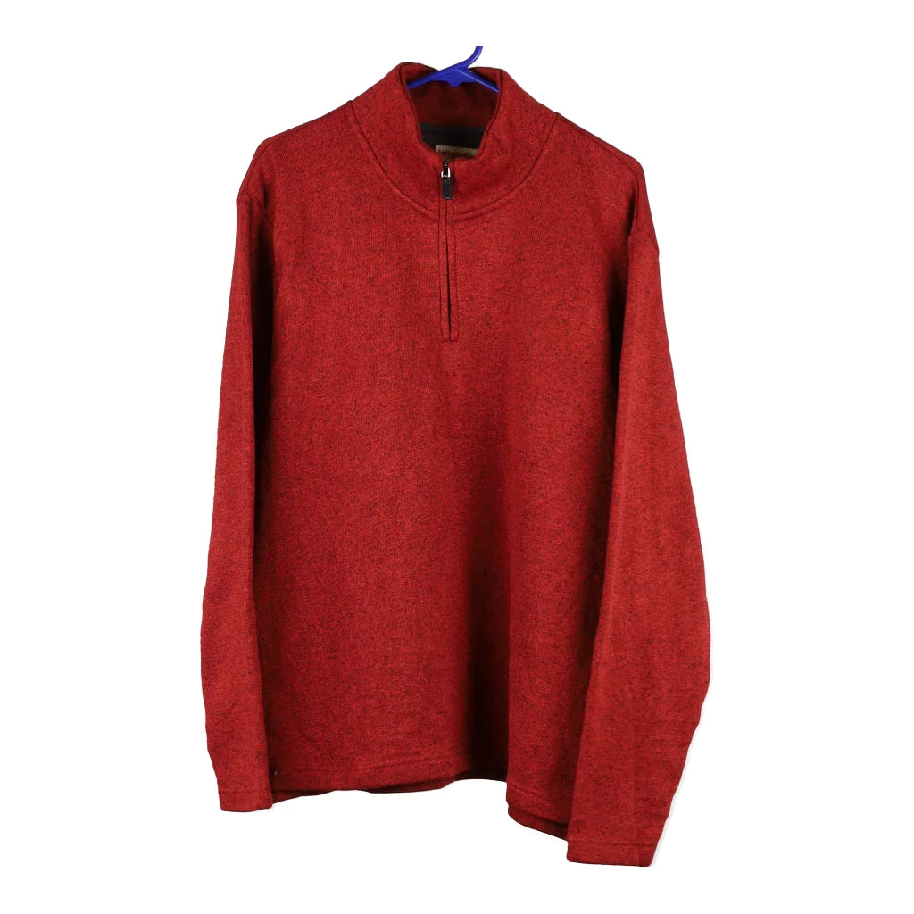 image of Wrangler 1/4 Zip - Large Red Polyester