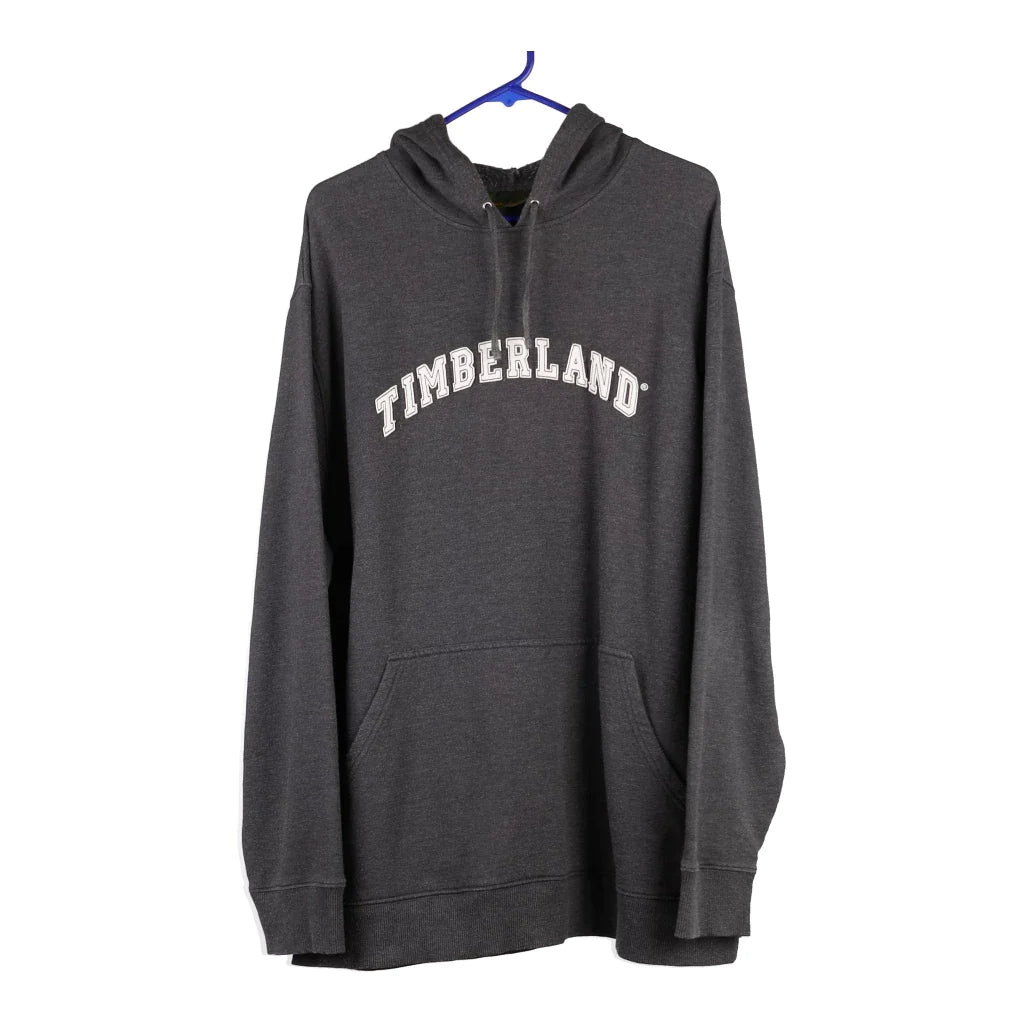 image of Timberland Spellout Hoodie - Large Grey Cotton Blend