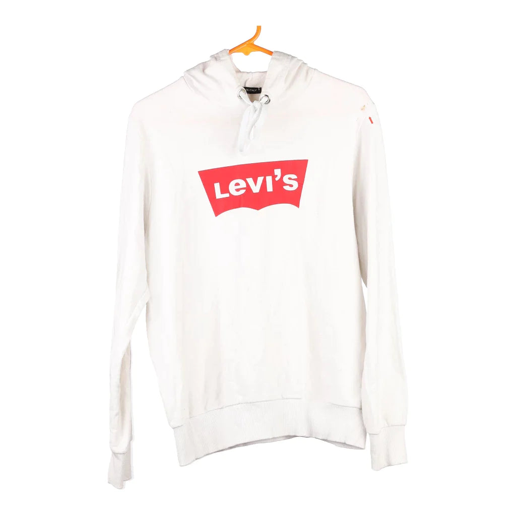 image of Bootleg Levis Hoodie - Small White Cotton Blend