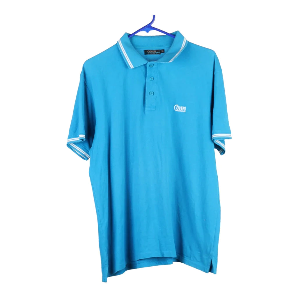 Image of Coveri Moving Polo Shirt - XL Blue Cotton