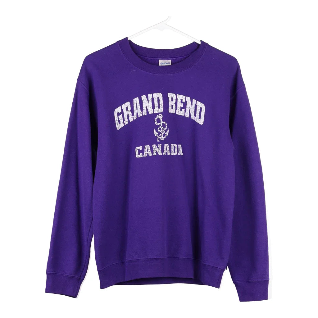 Image of Grand Bend, Canada Gildan Sweatshirt - Small Purple Cotton Blend