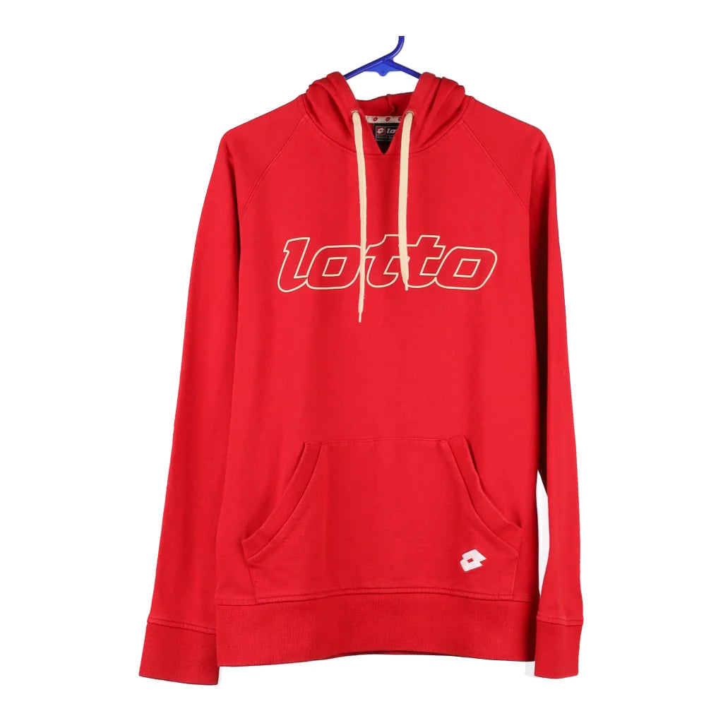 image of Lotto Spellout Hoodie - Large Red Cotton Blend