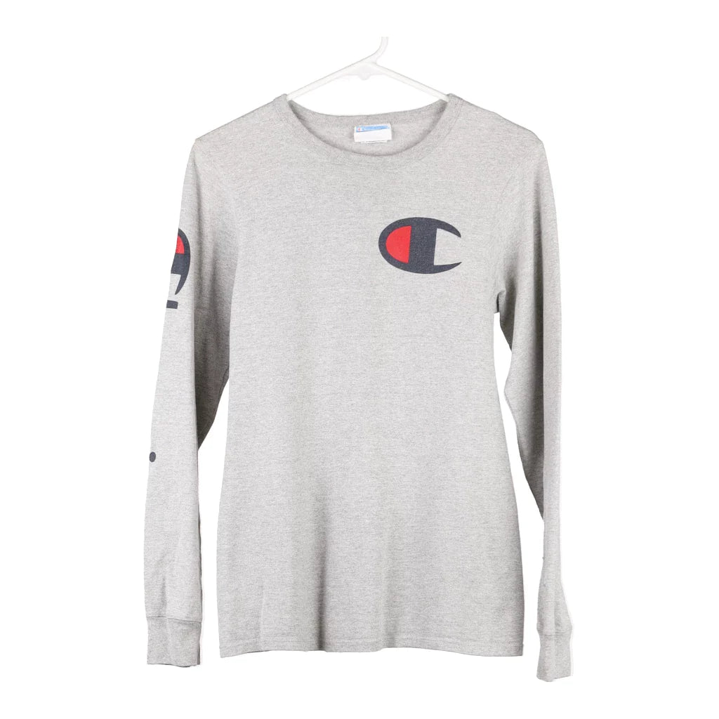 image of Champion Long Sleeve T-Shirt - XS Grey Cotton