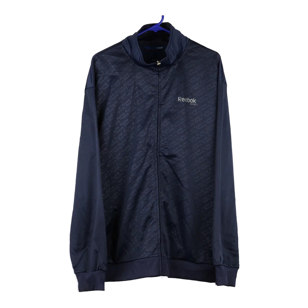 image of Reebok Track Jacket - Large Blue Polyester