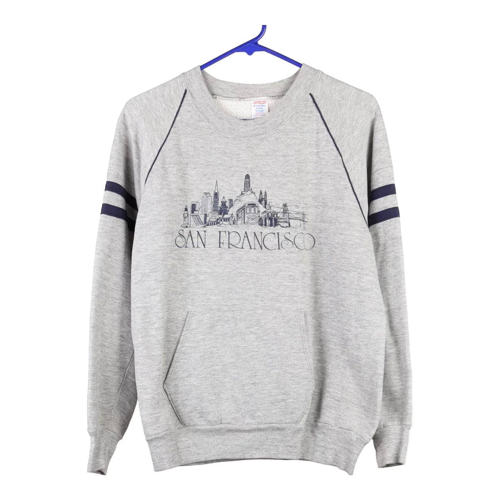 image of San Fransisco Jerzees Sweatshirt - Medium Grey Cotton Blend