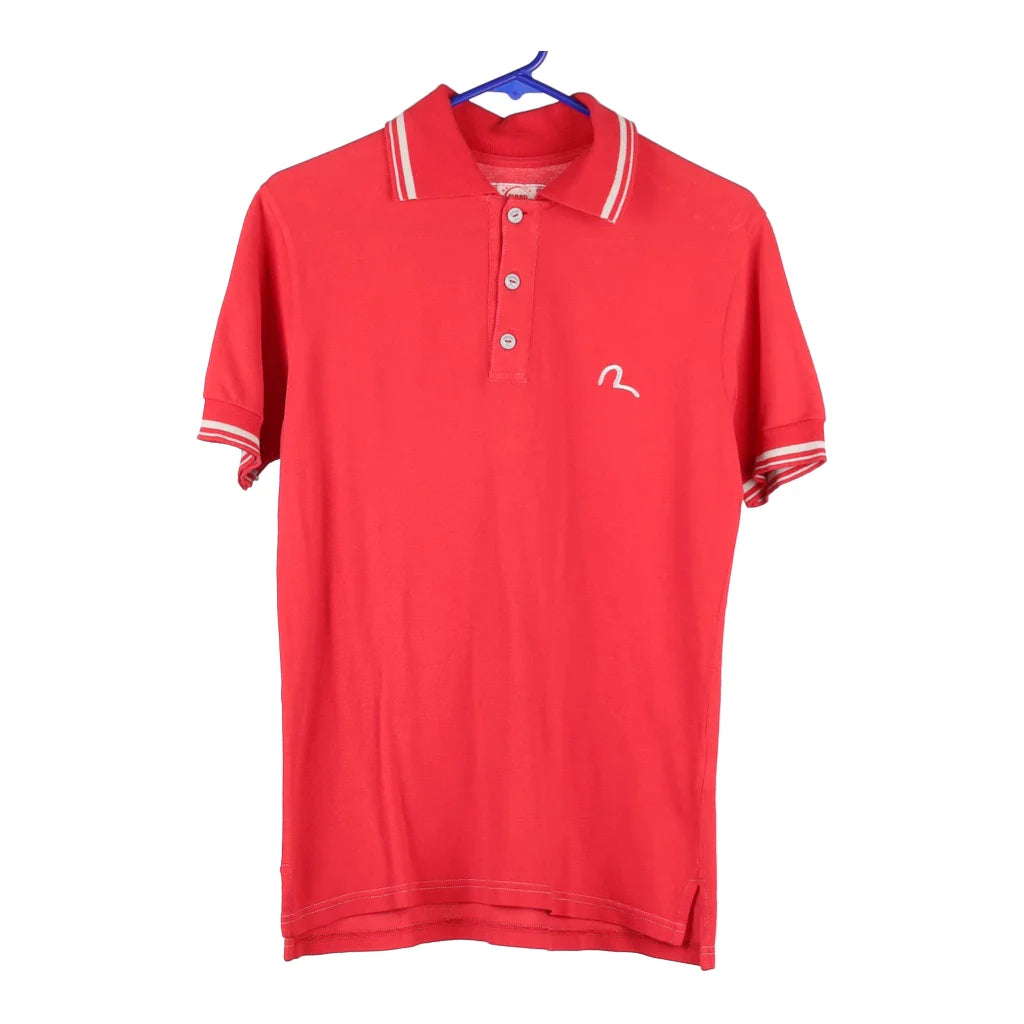 image of Evisu Polo Shirt - Small Red Cotton