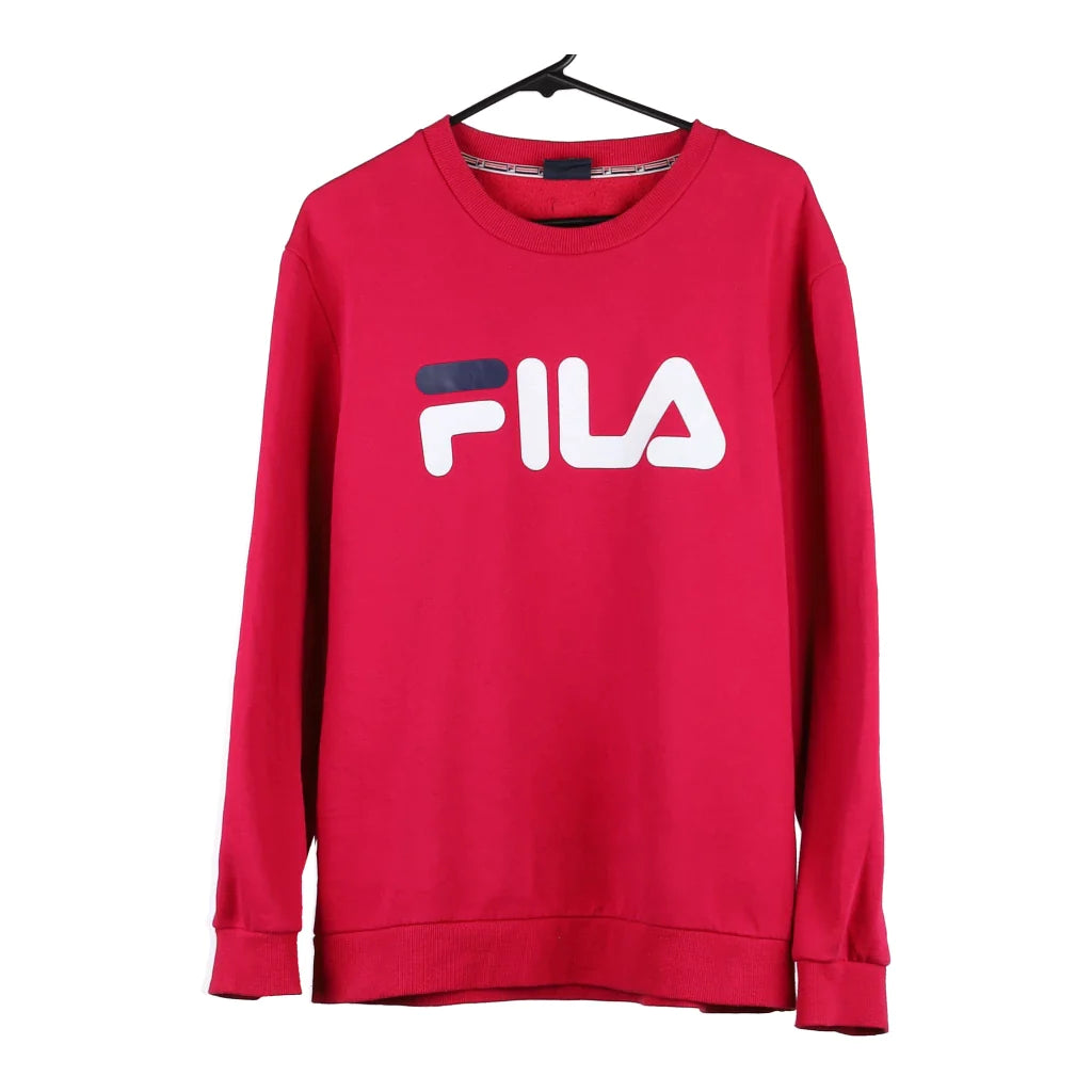 Image of Fila Spellout Sweatshirt - XL Pink Cotton