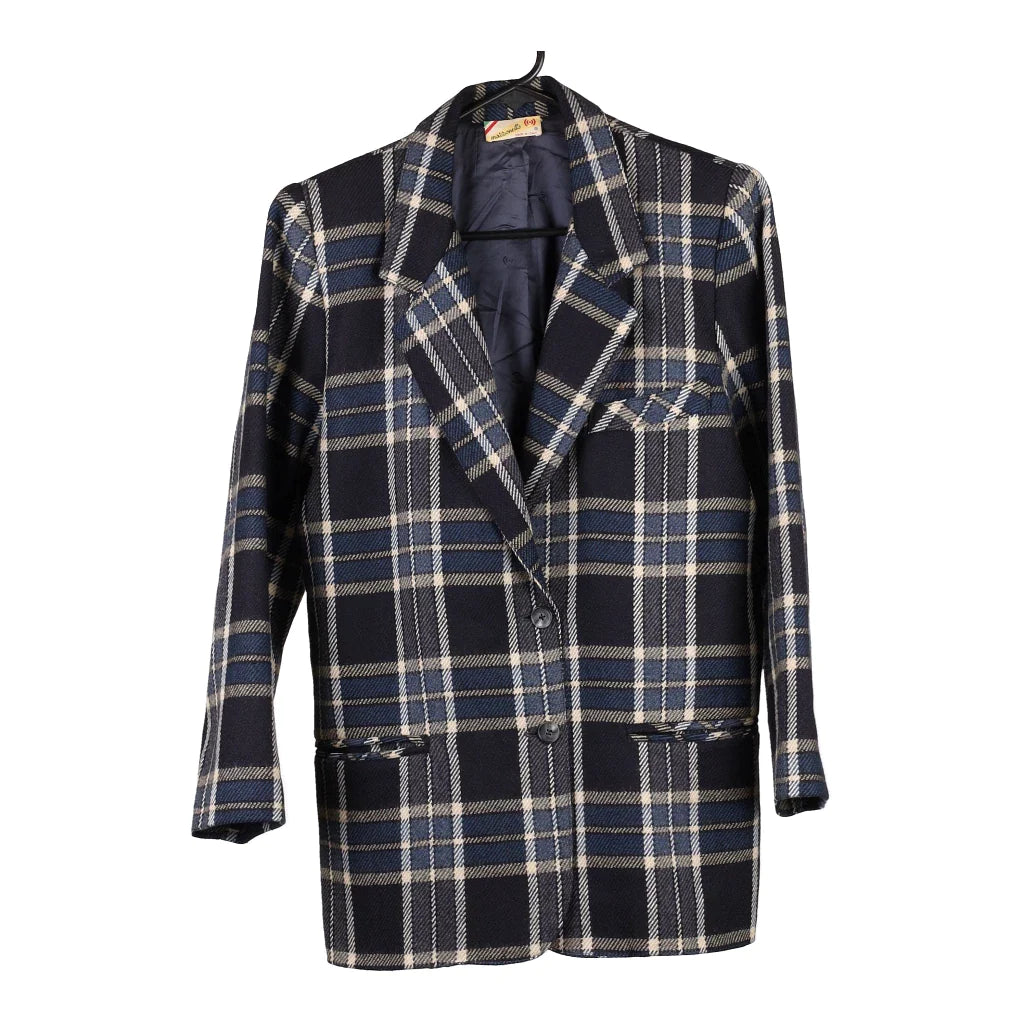 Image of Unbranded Checked Blazer - XL Navy Cotton