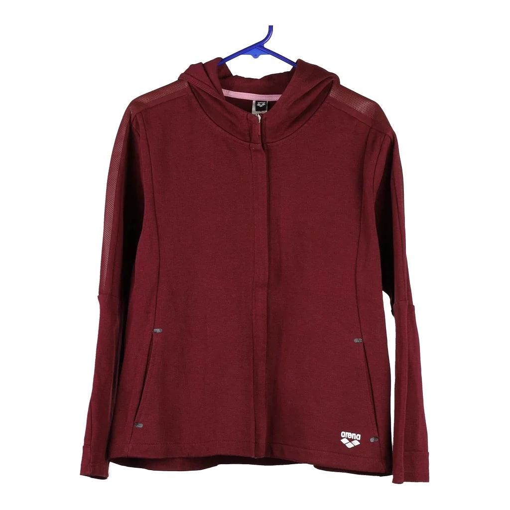 image of Arena Zip Up - Large Burgundy Cotton Blend