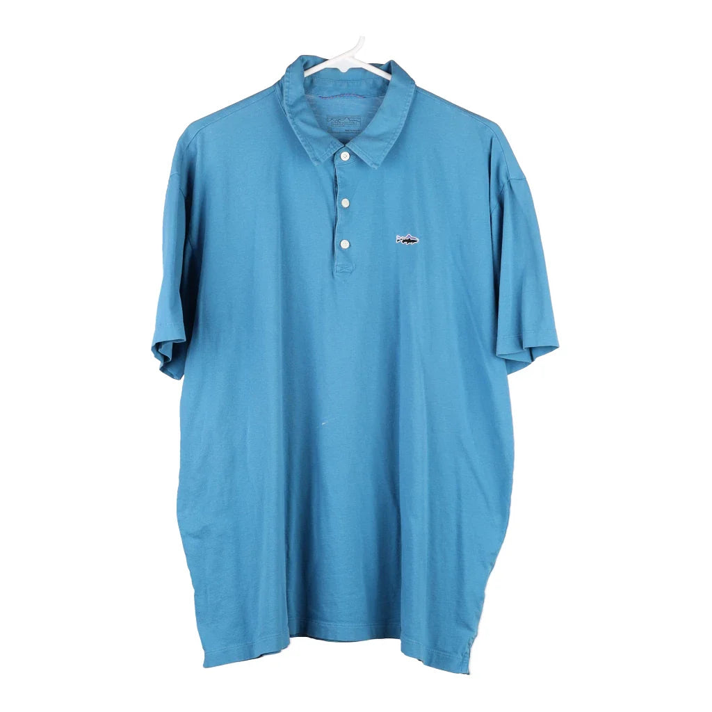 image of Patagonia Polo Shirt - XL Blue Cotton