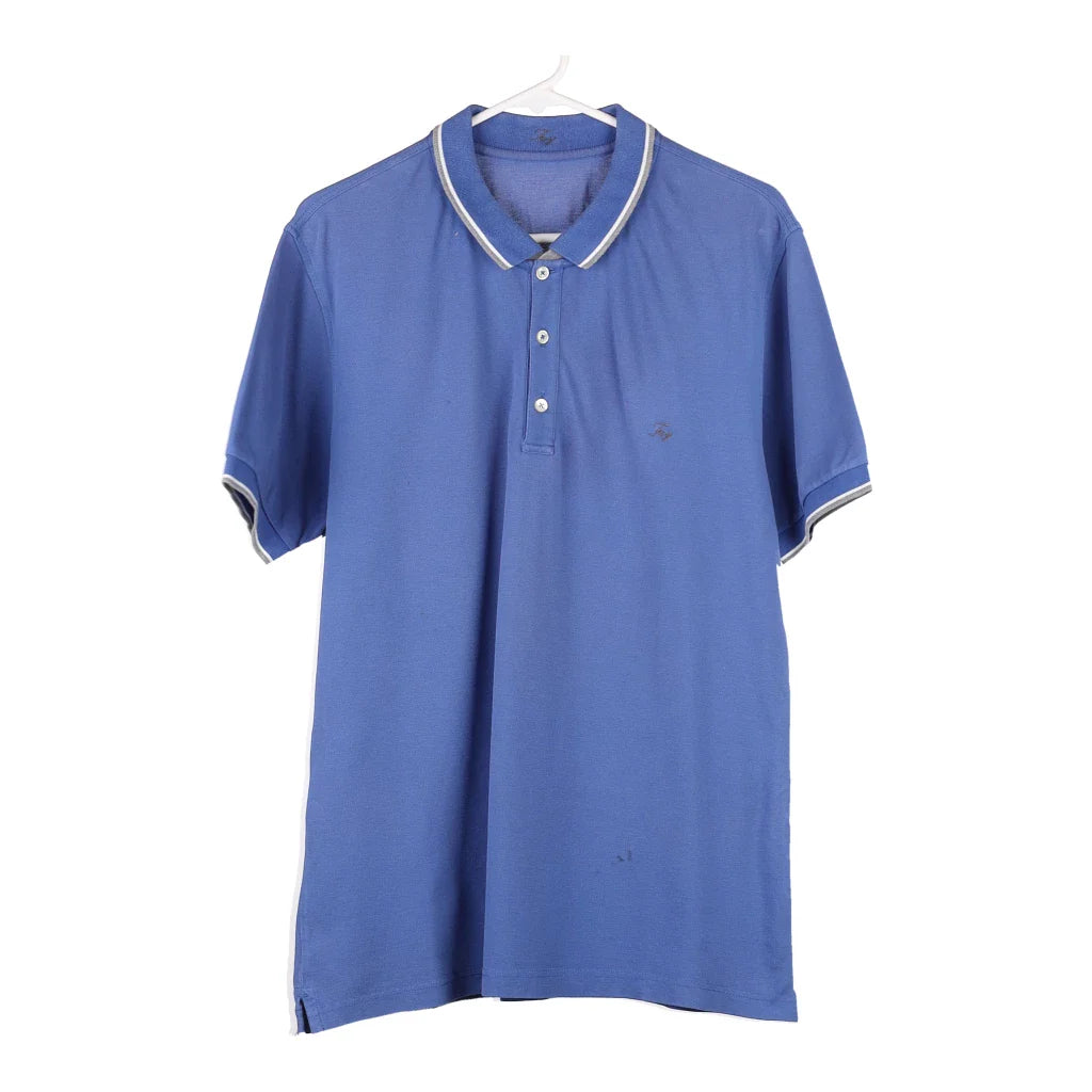 image of Fay Polo Shirt - Medium Blue Cotton